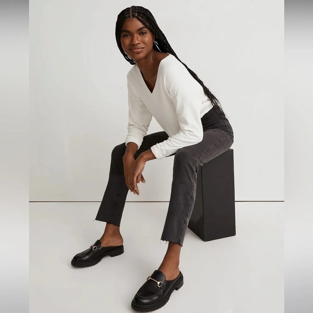 Madewell Tall Stovepipe Jeans in Banberry Wash: Raw-Hem Edition 27 Tall